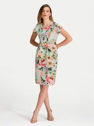 Swing Sukienka koktajlowa 5AI20700 Kolorowy Regular Fit. Sukienki damskie Swing, bez wzorów, z syntetyku, wizytowe, bez kołnierzyka, bez ramiączek. Za 489.99 zł.