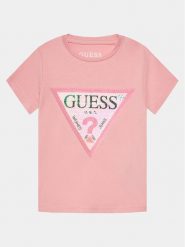 Guess T-Shirt K4RI31 K6YW1 Różowy Regular Fit. Czerwone koszulki dziewczęce Guess, z aplikacjami, z bawełny, bez ramiączek. Za 69.99 zł.