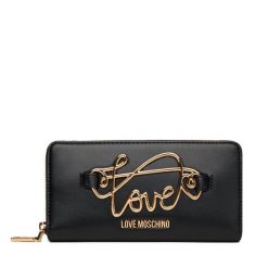 Portfel LOVE MOSCHINO. Czarne portfele damskie Love Moschino, bez wzorów. Za 489.99 zł.