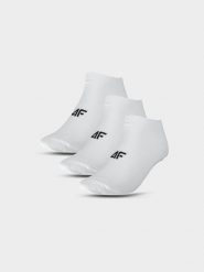 4F Skarpety casual przed kostkę (3-pack) damskie - białe 39-42. Białe skarpetki damskie 4f, bez wzorów, z bawełny. Za 44.99 zł.