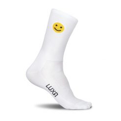 Skarpetki Rowerowe dla dorosłych LUXA Emoji. Białe skarpetki damskie LUXA, bez wzorów, z elastanu. Za 69.00 zł.