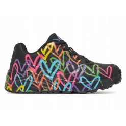 Buty damskie SKECHERS UNO LITE 314064L-BKMT czarne w serca sportowe 37,5. Czarne buty sportowe na co dzień damskie Skechers, bez wzorów, trekkingowe, Skechers Sport. Za 279.00 zł.