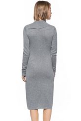 DAMSKA SUKIENKA TOM TAILOR LOVELY KNIT DRESS. Szare sukienki damskie Tom Tailor, na co dzień, m, bez wzorów, z dzianiny, eleganckie, bez kołnierzyka, bez ramiączek, midi, dopasowane. W wyprzedaży za 59.99 zł.