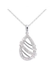 Revoni Złoty naszyjnik z diamentową zawieszką - dł. 46 cm rozmiar: onesize. Szare naszyjniki damskie Revoni, złote. Za 2,057.99 zł.