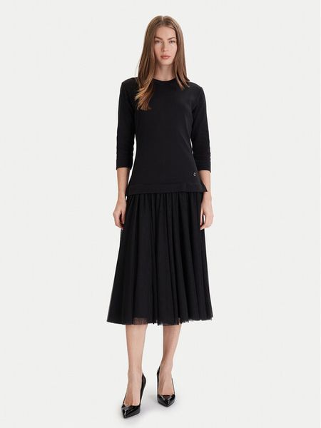 JOOP! Sukienka codzienna Taren 30047770 Czarny Regular Fit. Czarne sukienki damskie Joop!, na co dzień, bez wzorów, z syntetyku, bez kołnierzyka, bez ramiączek, proste. Za 1,099.00 zł.