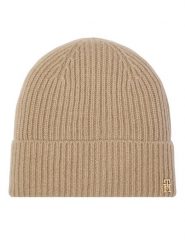 Tommy Hilfiger Czapka AW0AW19098 Beżowy. Brązowe czapki zimowe damskie Tommy Hilfiger, z kaszmiru. Za 369.99 zł.