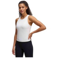 Top treningowy damski Under Armour Motion High Neck Tank. Białe topy damskie Under Armour, xl, bez wzorów, bez kołnierzyka. Za 109.99 zł.