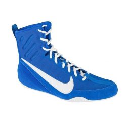 Buty bokserskie Nike Machomai 3. Niebieskie kalosze damskie Nike, bez wzorów, ze skóry. Za 429.99 zł.