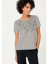 Olsen Koszulka w kolorze szaro-czarnym rozmiar: 46. Czarne t-shirty damskie Olsen, bez wzorów, bez kołnierzyka. Za 81.95 zł.