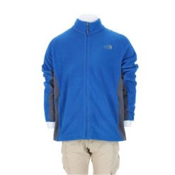 Męska bluza polarowa TNF niebieska. Niebieskie bluzy bez kaptura męskie The North Face, l, z polaru. Za 170.36 zł.