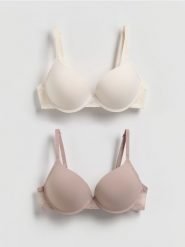 Biustonosz push up 2 pack - brązowy. Brązowe biustonosze Reserved, bez wzorów, z dzianiny. Za 79.99 zł.