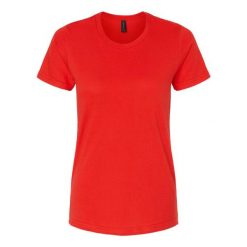 Damska Koszulka Softstyle O Średniej Grubości. Białe bluzki damskie Gildan, xl, bez wzorów, sportowe, bez kołnierzyka, bez ramiączek. Za 47.99 zł.