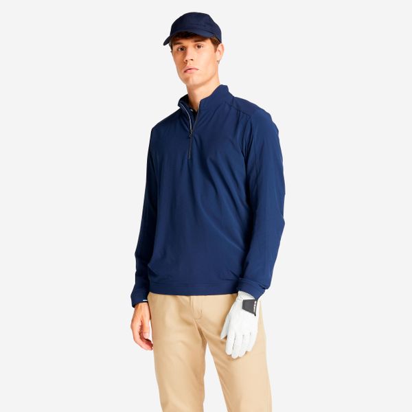 Bluza do golfa męska Inesis RW500 wiatroszczelna hydrofobowa. Niebieskie bluzy bez kaptura męskie INESIS, m, z elastanu. Za 139.99 zł.