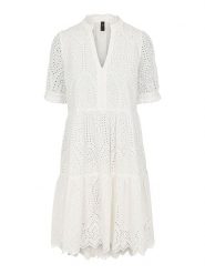 Y.A.S Sukienka "Holi" w kolorze białym rozmiar: XL. Białe sukienki damskie Y.A.S, s, bez wzorów, z bawełny, bez kołnierzyka, bez ramiączek, midi, rozkloszowane. Za 195.06 zł.