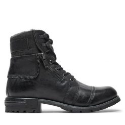 Kozaki Bugatti. Czarne buty zimowe męskie Bugatti, bez zapięcia. Za 339.99 zł.