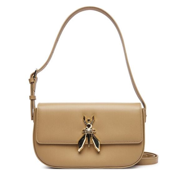 Torebka Patrizia Pepe. Brązowe listonoszki damskie Patrizia Pepe, bez wzorów, bez dodatków. Za 749.99 zł.