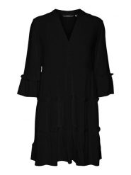Vero Moda Sukienka w kolorze czarnym rozmiar: S. Czarne sukienki damskie Vero Moda, s, bez wzorów, z wiskozy, bez kołnierzyka, bez ramiączek, mini. Za 87.81 zł.