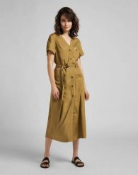 LEE SAFARI DRESS DAMSKA SUKIENKA SAFARI L50NBPSH 112111365. Sukienki damskie Lee, l, bez wzorów, bez kołnierzyka, bez ramiączek. Za 199.99 zł.