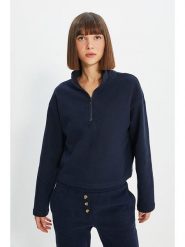 Trendyol Bluza w kolorze granatowym rozmiar: L. Niebieskie bluzy bez kaptura damskie Trendyol, l. Za 70.24 zł.
