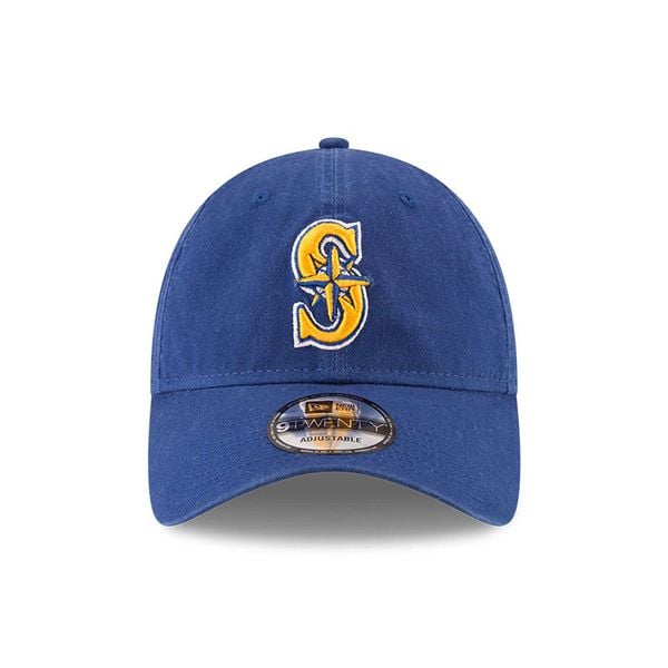 Czapka z daszkiem New Era MLB Seattle Mariners. Niebieskie czapki męskie New Era, bez wzorów, casualowe. Za 177.00 zł.