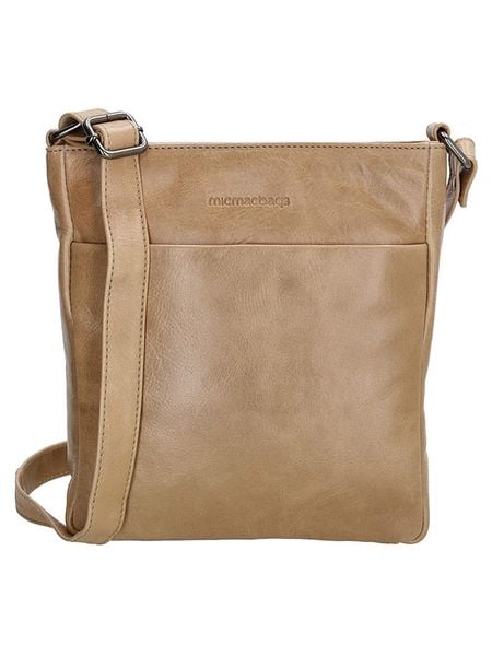 Micmacbags Skórzana torebka w kolorze beżowym - 23 x 24 x 6 cm rozmiar: onesize. Brązowe torebki klasyczne damskie micmacbags, bez wzorów, z materiału, bez dodatków. Za 232.23 zł.