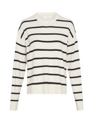 MOSS COPENHAGEN Sweter w kolorze kremowym rozmiar: S/M. Brązowe swetry klasyczne damskie MOSS COPENHAGEN, m, z wiskozy, bez kołnierzyka. Za 171.68 zł.