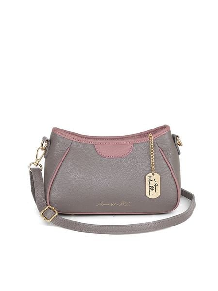 Anna Morellini Skórzana torebka "Manfrina" w kolorze szarym - 15 x 14 x 9 cm rozmiar: onesize. Szare torebki klasyczne damskie Anna Morellini, bez wzorów, z materiału, bez dodatków. Za 217.99 zł.