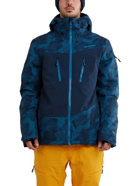 Kurtka narciarska męska Privet Jacket. Niebieskie kurtki narciarskie i snowboardowe damskie Fundango, m, bez wzorów, z materiału, z kapturem, narciarskie. Za 639.00 zł.