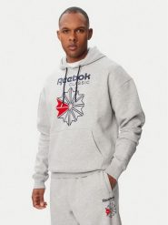 Reebok Bluza Hainrich RK25734CCM Szary jasny Regular Fit. Szare bluzy bez kaptura męskie Reebok, m, z bawełny. Za 249.99 zł.
