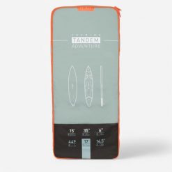 Plecak Itiwit 105 l do transportu pneumatycznej deski SUP do 15'x33". Plecaki damskie Decathlon, bez wzorów, z materiału, sportowe. Za 129.99 zł.
