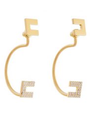 Elisabetta Franchi Kolczyki OR-56M-52E2-V190 Złoty. Żółte kolczyki damskie Elisabetta Franchi, metalowe. Za 529.99 zł.