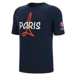 Koszulka Macron RWC France 2023 Paris. Niebieskie t-shirty sportowe męskie Macron, m, z materiału, bez ramiączek. Za 223.50 zł.