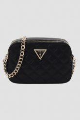 GUESS Czarna damska torebka Giully II. Czarne torebki klasyczne damskie Guess, z aplikacjami, ze skóry, bez dodatków. W wyprzedaży za 422.99 zł.