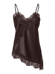 ONLY Top w kolorze brązowym rozmiar: XL. Brązowe topy damskie Only, xl, bez wzorów, z koronki, z asymetrycznym kołnierzem. Za 109.95 zł.
