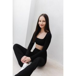Top do jogi Moonholi Flash z długimi rękawami. Czarne topy damskie MOONHOLI, bez wzorów, bez kołnierzyka. Za 259.00 zł.