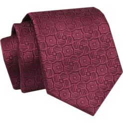 Krawat - ALTIES - Bordowy z Delikatnym Deseniem. Czerwone krawaty i muchy męskie Alties, bez wzorów, z tkaniny, eleganckie. Za 49.00 zł.