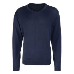 Sweter Męski Z Dzianiny Z Dekoltem V. Brązowe swetry męskie PREMIER, m, bez wzorów, z dzianiny, bez kołnierzyka. Za 162.99 zł.
