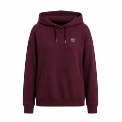 Bluza Puma Ess Elevated Comfort Hoodie Fl Damskie. Czerwone bluzy z kapturem damskie Puma, s, z bawełny. Za 313.99 zł.