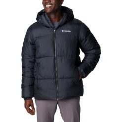 Kurtka zimowa męska Columbia Puffect z kapturem. Czarne kurtki męskie Columbia, na zimę, m, bez wzorów, sportowe, z kapturem. W wyprzedaży za 594.00 zł.