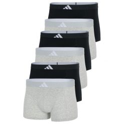 Bokserki Active Flex Cotton Body 6 pak. Czarne bokserki męskie Adidas, bez wzorów, z bawełny. Za 357.00 zł.