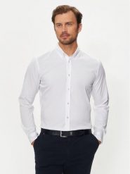 Boss Koszula Roan 50520291 Biały Slim Fit. Białe koszule męskie Boss, m, bez wzorów, z bawełny, bez kołnierzyka, bez ramiączek. Za 319.99 zł.