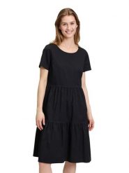 Vera Mont Sukienka w kolorze czarnym rozmiar: 42. Czarne sukienki damskie Vera Mont, bez wzorów, bez kołnierzyka, bez ramiączek, mini, rozkloszowane. Za 130.99 zł.