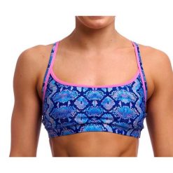 Strój dwuczęściowy Funkita Sports Top Blue Viper - góra od bikini. Niebieskie bikini damskie FUNKITA, bez wzorów. Za 139.00 zł.
