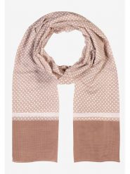More & More Szal-koło w kolorze biało-jasnobrązowym rozmiar: onesize. Brązowe szaliki i kominy damskie MORE & MORE, bez wzorów, z materiału. Za 41.30 zł.