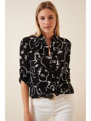 Happiness Istanbul Koszula w kolorze czarnym rozmiar: 42. Czarne koszule damskie Happiness Istanbul, bez wzorów, z wiskozy, bez kołnierzyka, bez ramiączek. Za 78.99 zł.