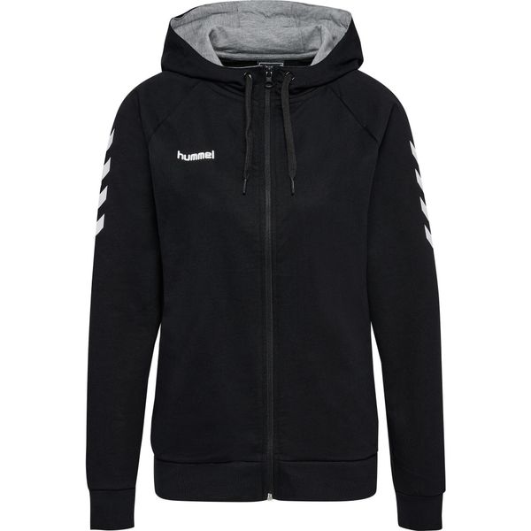 Bluza z kapturem do piłki ręcznej damska Hummel Go Cotton Zip Hoodie Woman. Czarne bluzy z kapturem damskie HUMMEL, xl. Za 190.00 zł.