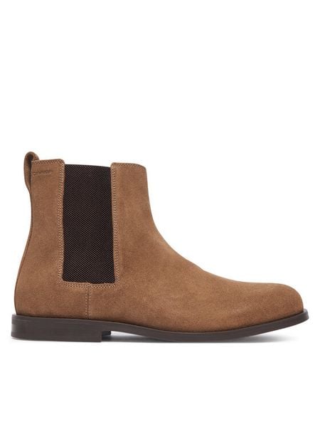 Calvin Klein Sztyblety Ess Rubber Chelsea Su HM0HM02055 Beżowy. Brązowe sztyblety męskie CALVIN KLEIN, ze skóry, bez zapięcia. Za 649.99 zł.