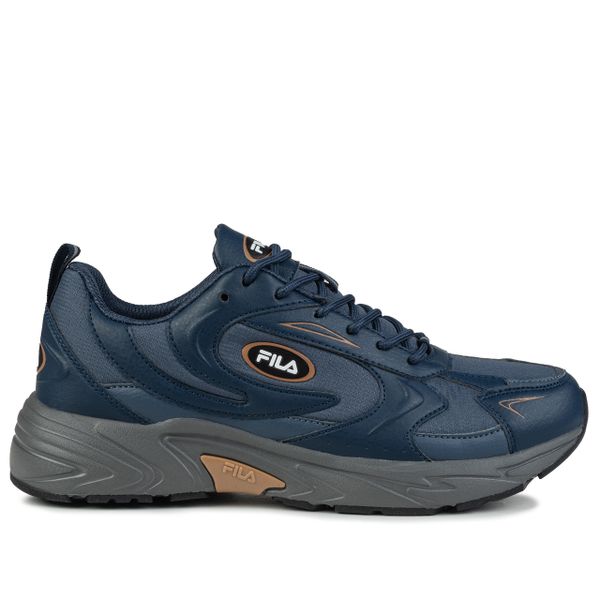 Buty męskie sportowe do chodzenia Fila KREATIX. Niebieskie buty sportowe na co dzień męskie Fila, z gumy, bez zapięcia, trekkingowe. Za 209.00 zł.