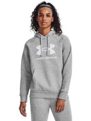 Under Armour Bluza "Rival" w kolorze szarym rozmiar: XS. Szare bluzy z kapturem damskie Under Armour, xs, z materiału. Za 175.95 zł.