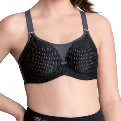 Stanik do biegania Performance WireX z wysoki poziomem podtrzymywania. Szare biustonosze ANITA ACTIVE, bez wzorów, z elastanu. Za 405.00 zł.